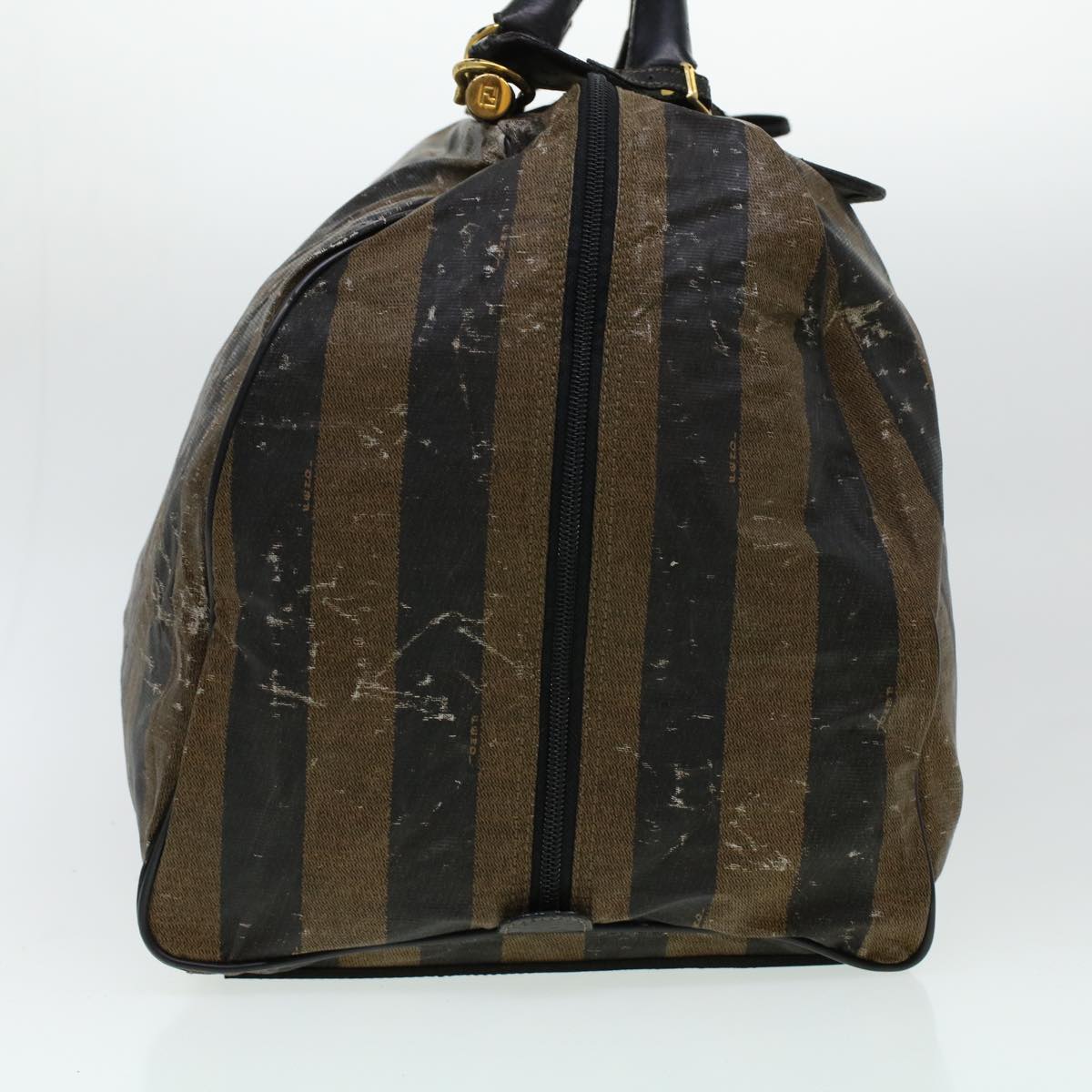 FENDI Pecan Canvas Shoulder Bag 2way Black Brown th3595