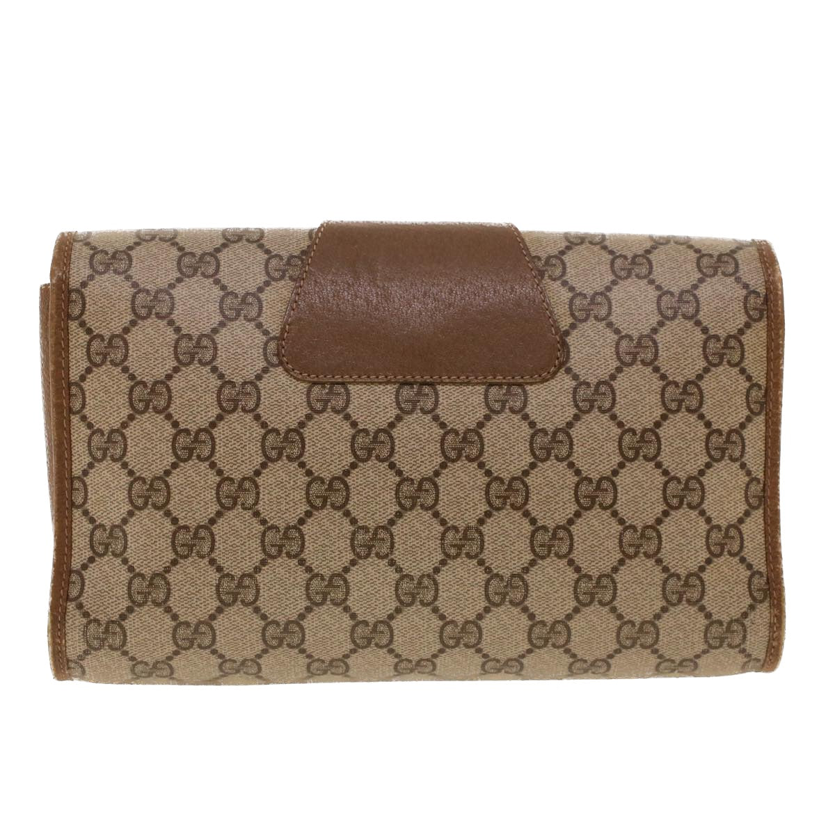GUCCI GG Canvas Web Sherry Line Clutch Bag Beige Red Green 89.01.030 th3599
