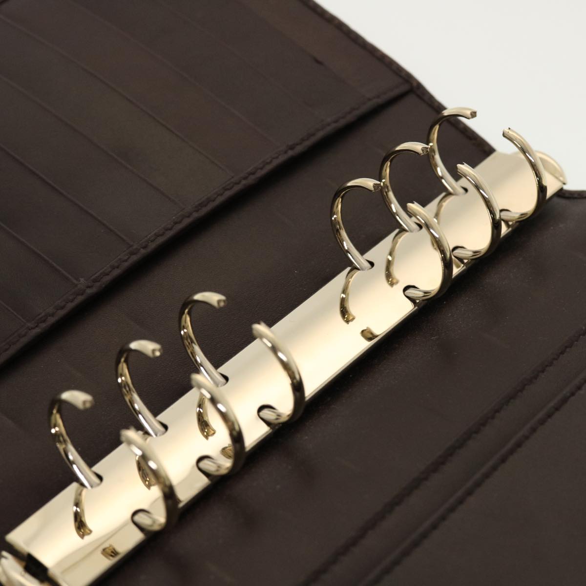 GUCCI GG Canvas Guccissima Agenda MM Day Planner Cover Brown 115241 th3649