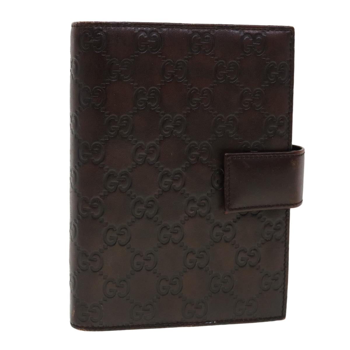 GUCCI GG Canvas Guccissima Agenda MM Day Planner Cover Brown 115241 th3649