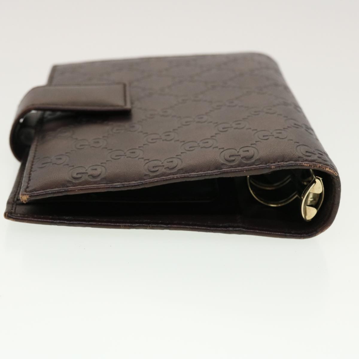 GUCCI GG Canvas Guccissima Agenda MM Day Planner Cover Brown 115241 th3649