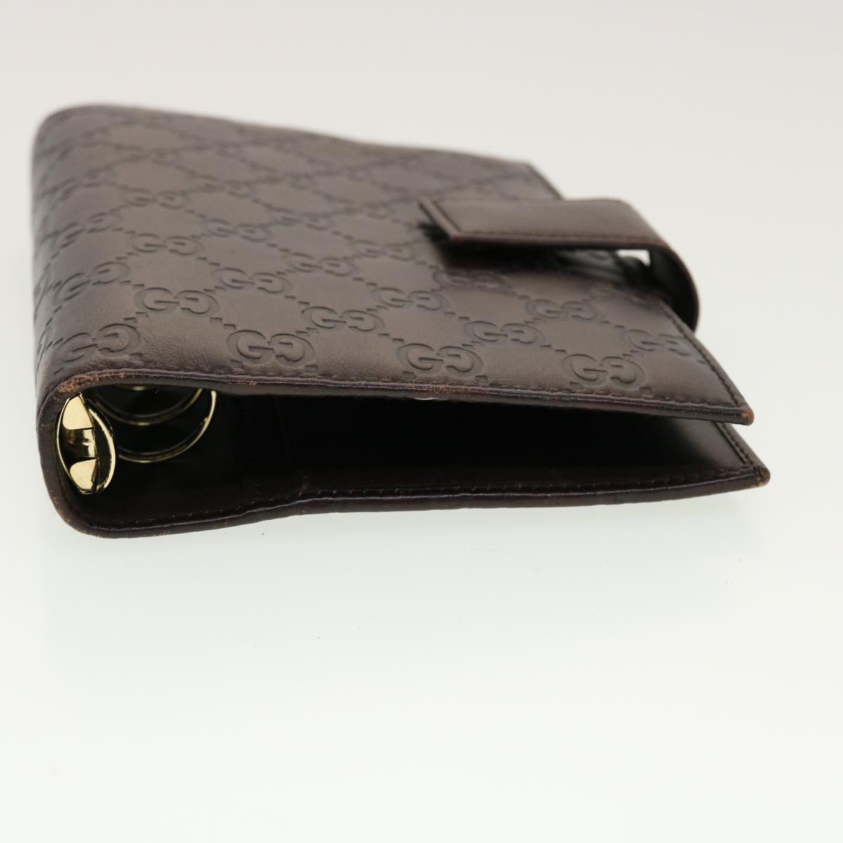 GUCCI GG Canvas Guccissima Agenda MM Day Planner Cover Brown 115241 th3649