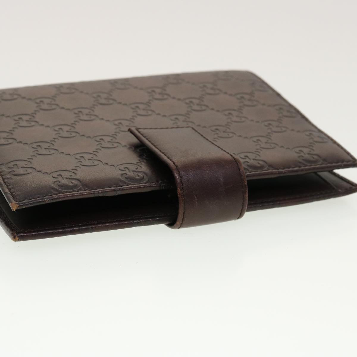 GUCCI GG Canvas Guccissima Agenda MM Day Planner Cover Brown 115241 th3649