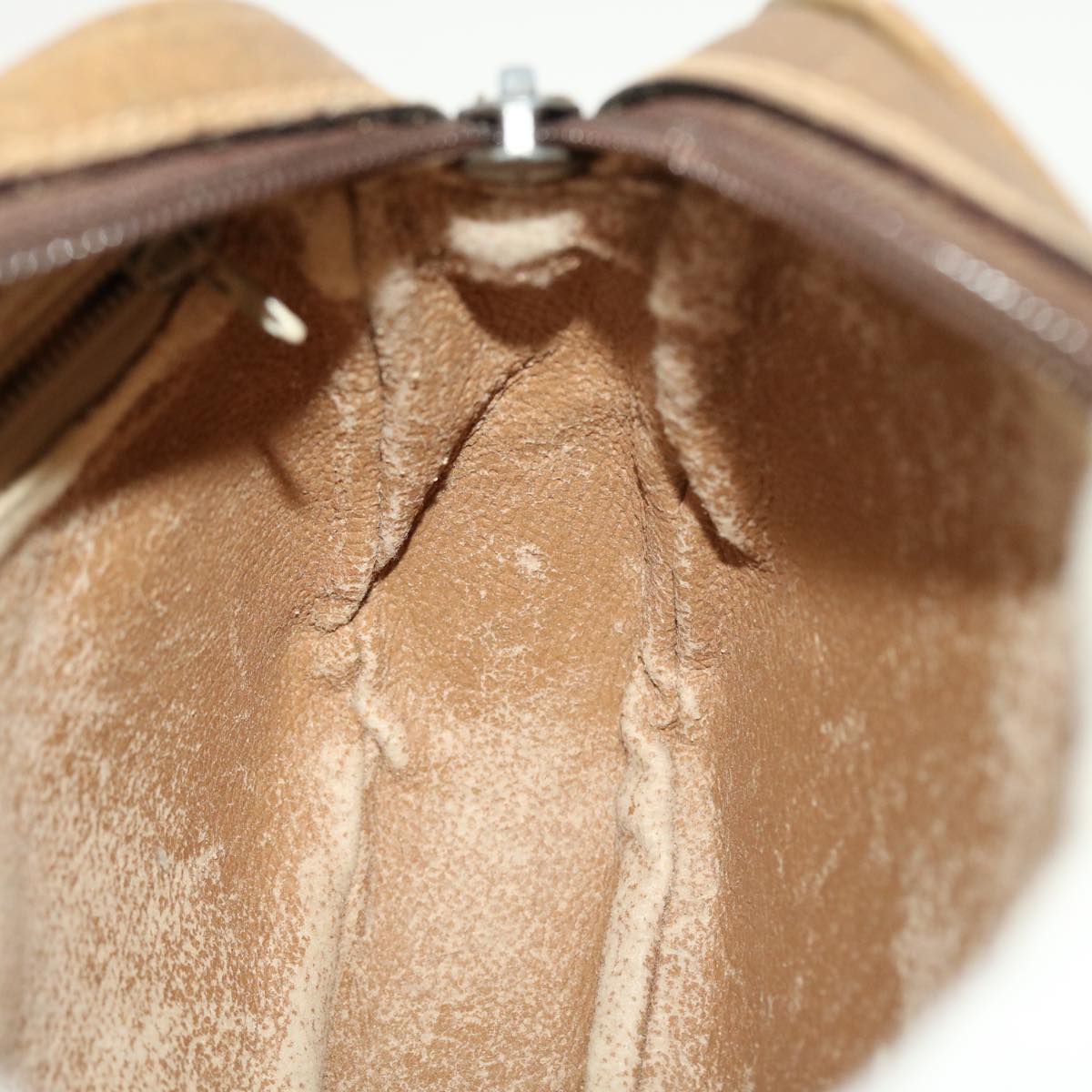 GUCCI GG Plus Canvas Shoulder Bag PVC Leather Beige th3682
