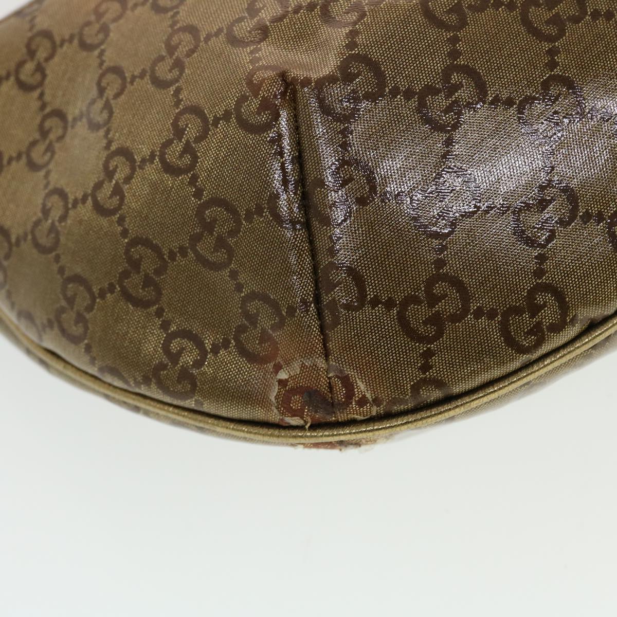 GUCCI GG Crystal Sherry Line Shoulder Bag Gold Brown Orange 181092 th3701