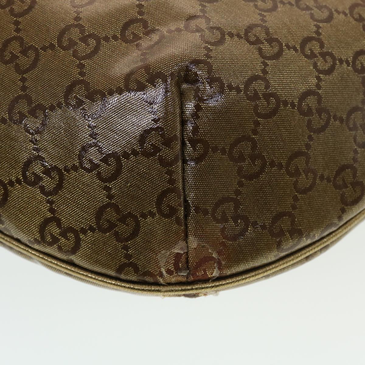 GUCCI GG Crystal Sherry Line Shoulder Bag Gold Brown Orange 181092 th3701