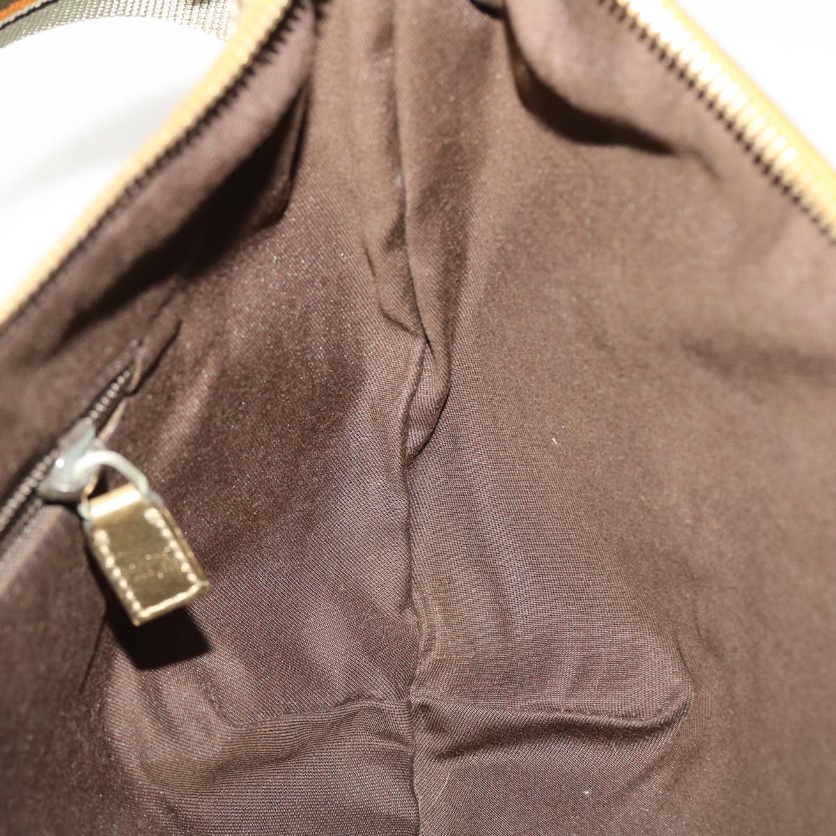 GUCCI GG Crystal Sherry Line Shoulder Bag Gold Brown Orange 181092 th3701