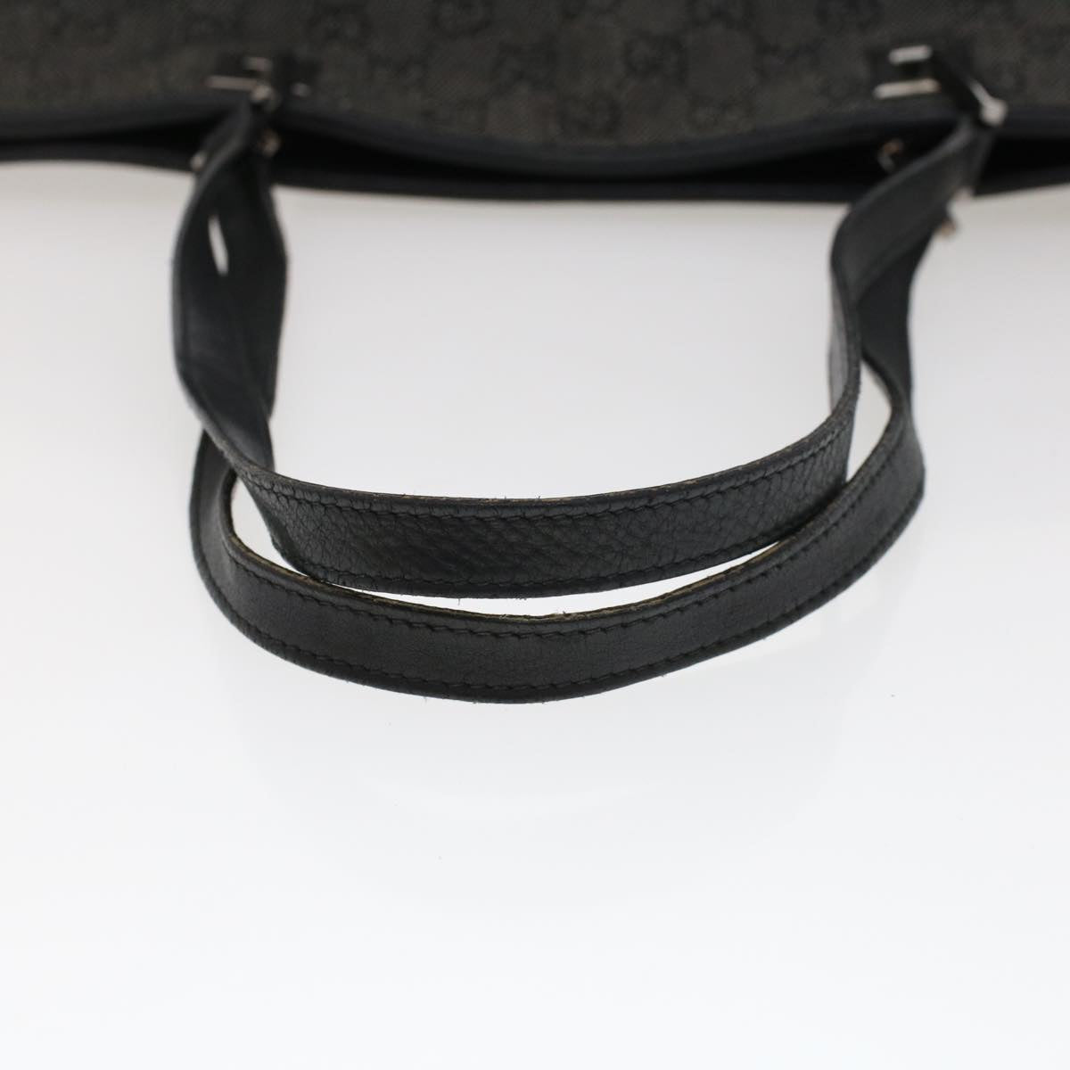 GUCCI GG Canvas Tote Bag Black 36173 1705 th3729