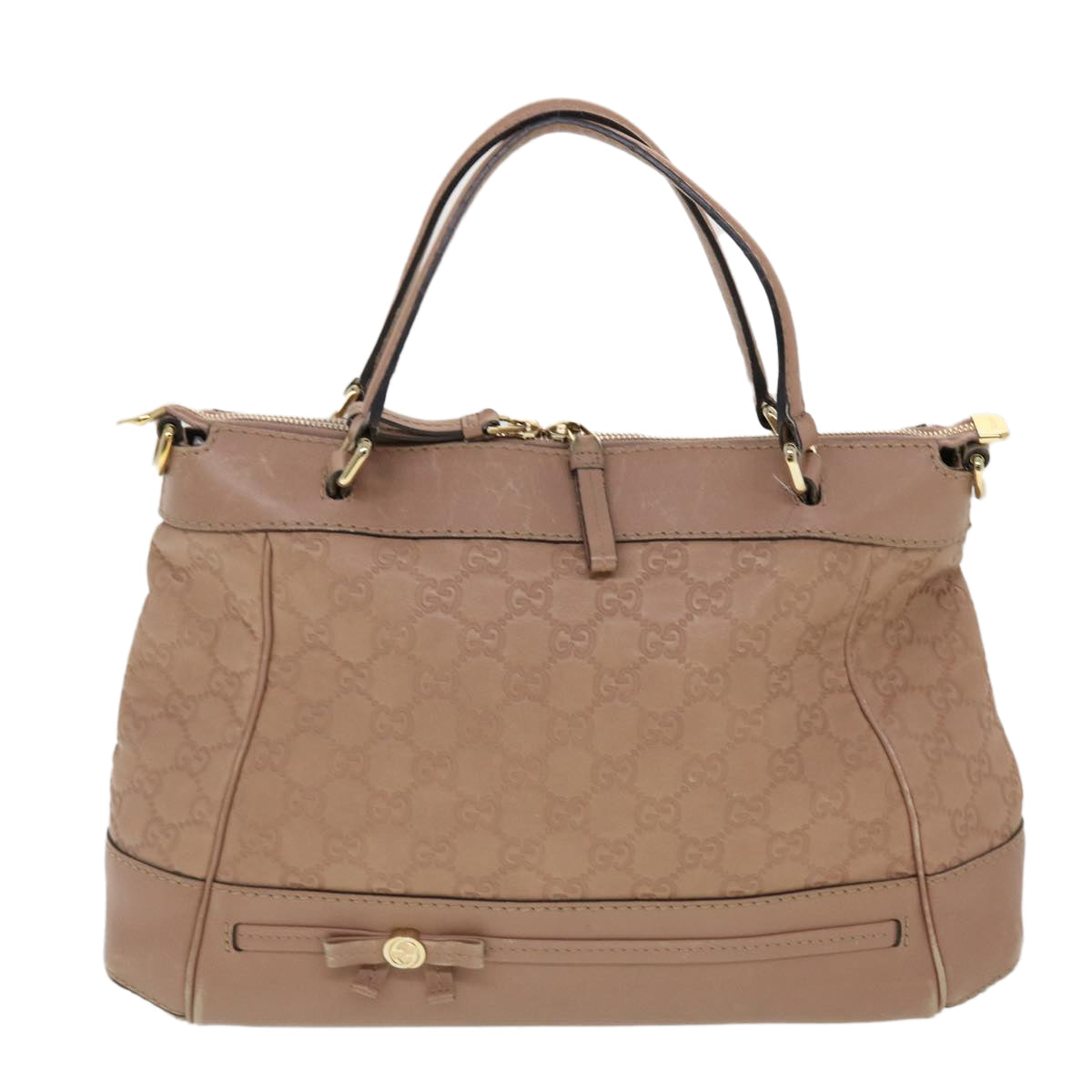 GUCCI GG Canvas Guccissima Hand Bag 2way Shoulder Bag Beige 269894 th3730