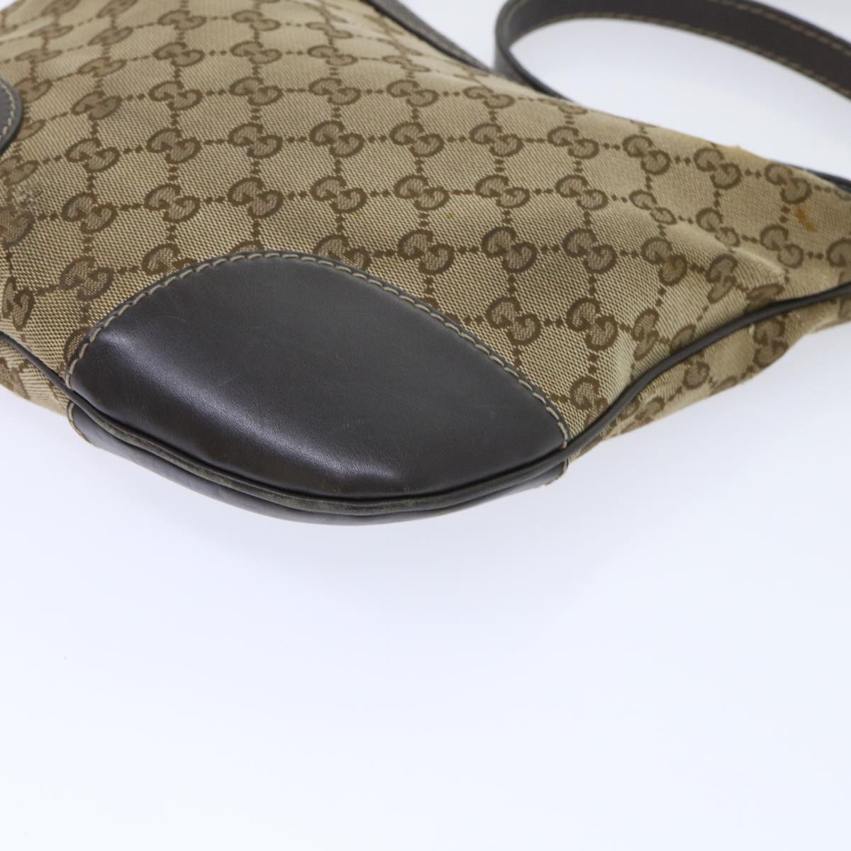 GUCCI GG Canvas Shoulder Bag Beige 257072 th3852