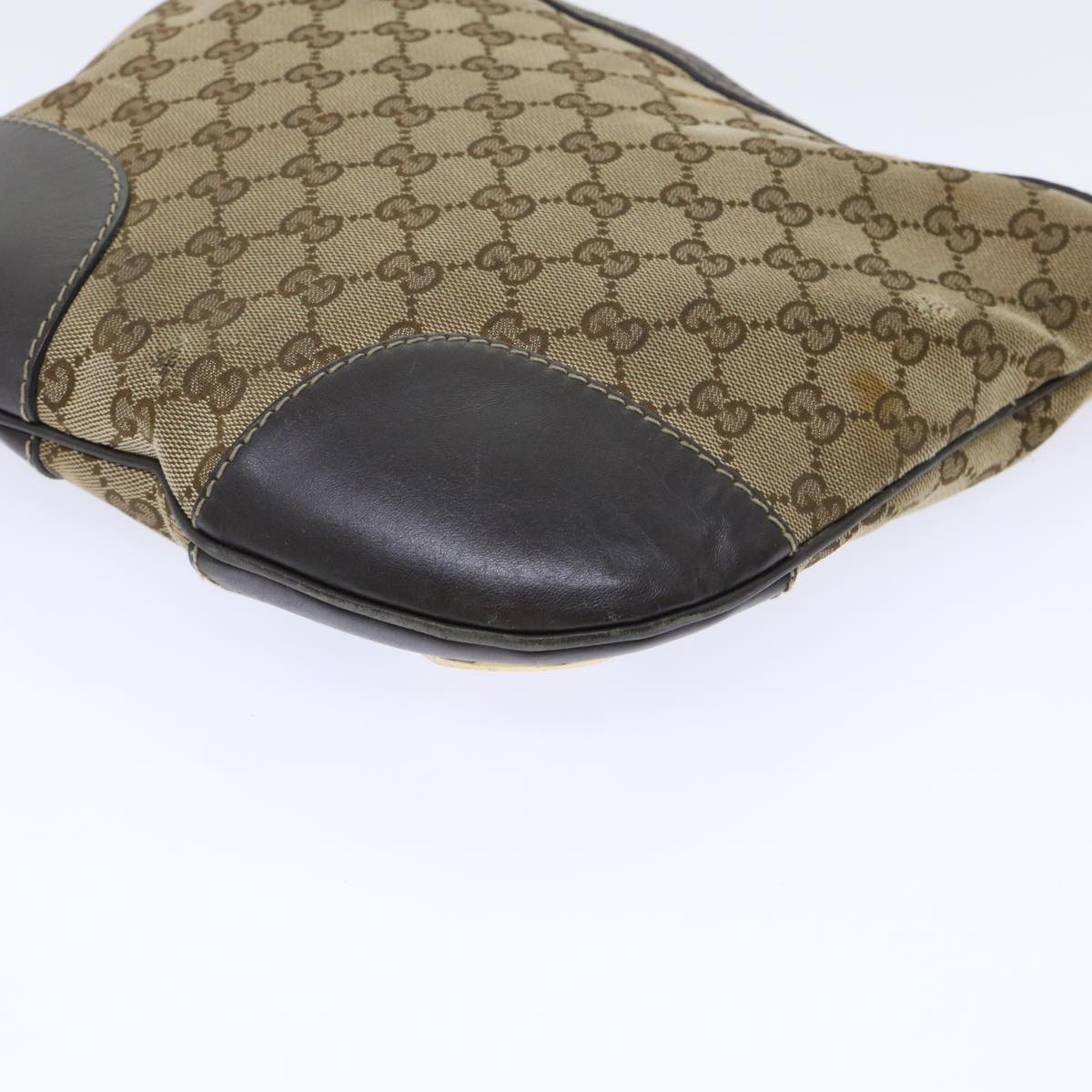 GUCCI GG Canvas Shoulder Bag Beige 257072 th3852