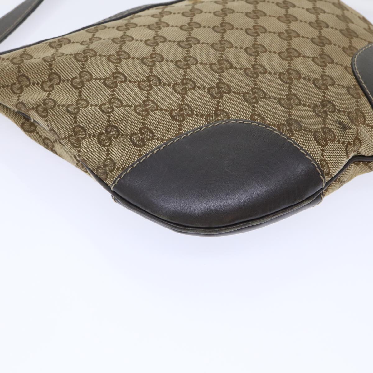 GUCCI GG Canvas Shoulder Bag Beige 257072 th3852