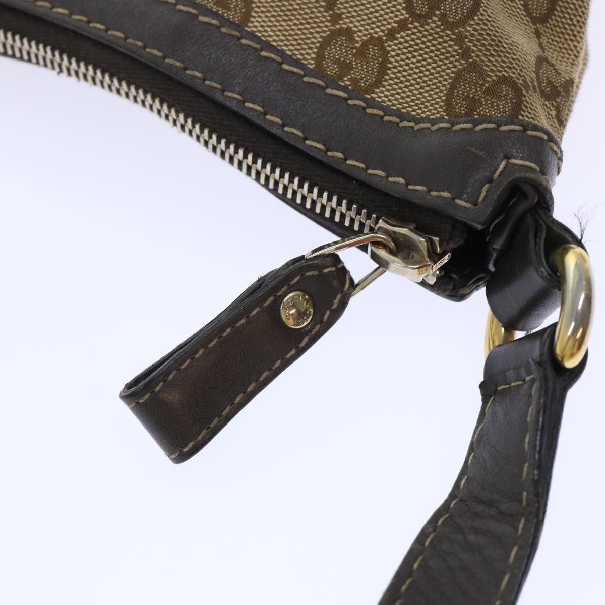 GUCCI GG Canvas Shoulder Bag Beige 257072 th3852