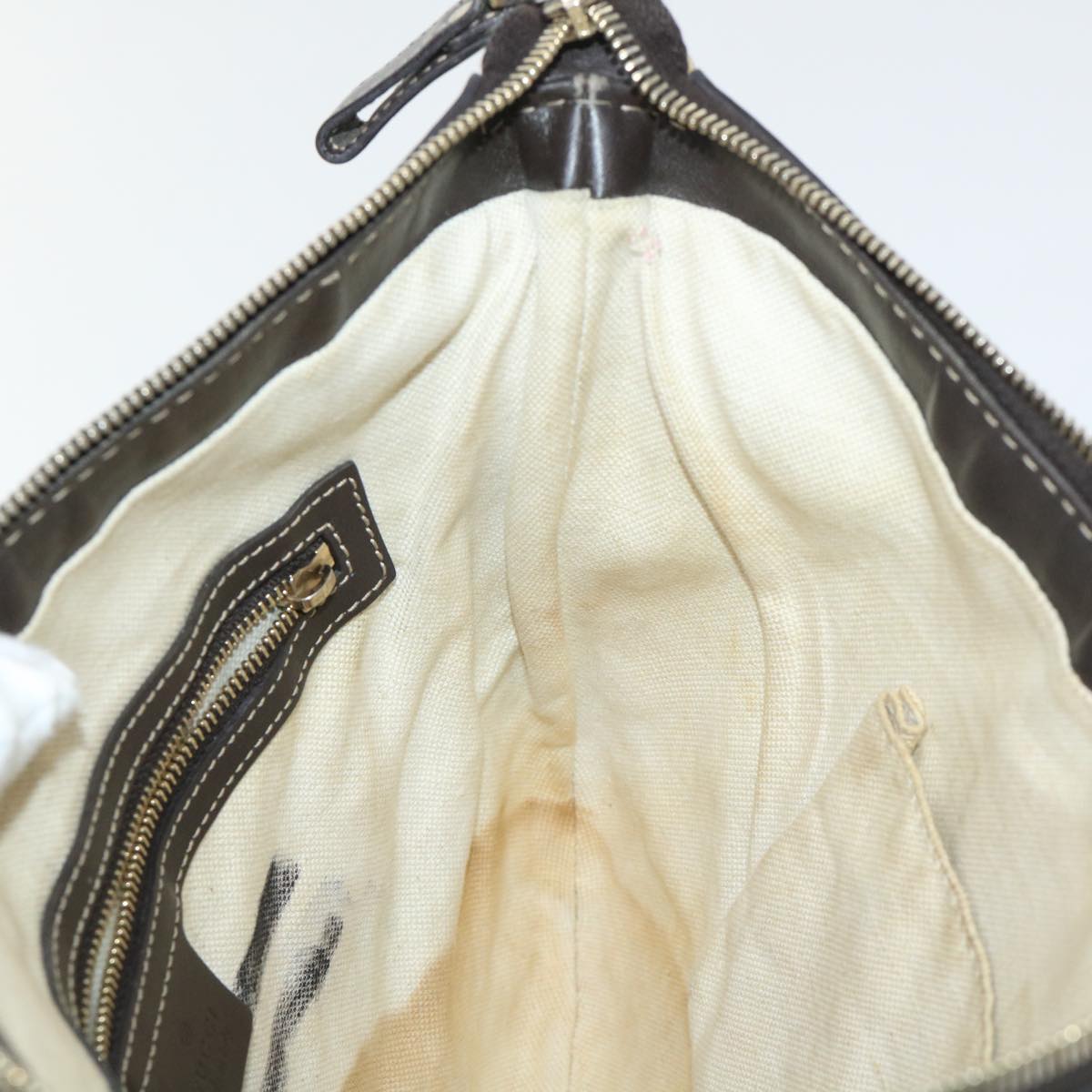 GUCCI GG Canvas Shoulder Bag Beige 257072 th3852