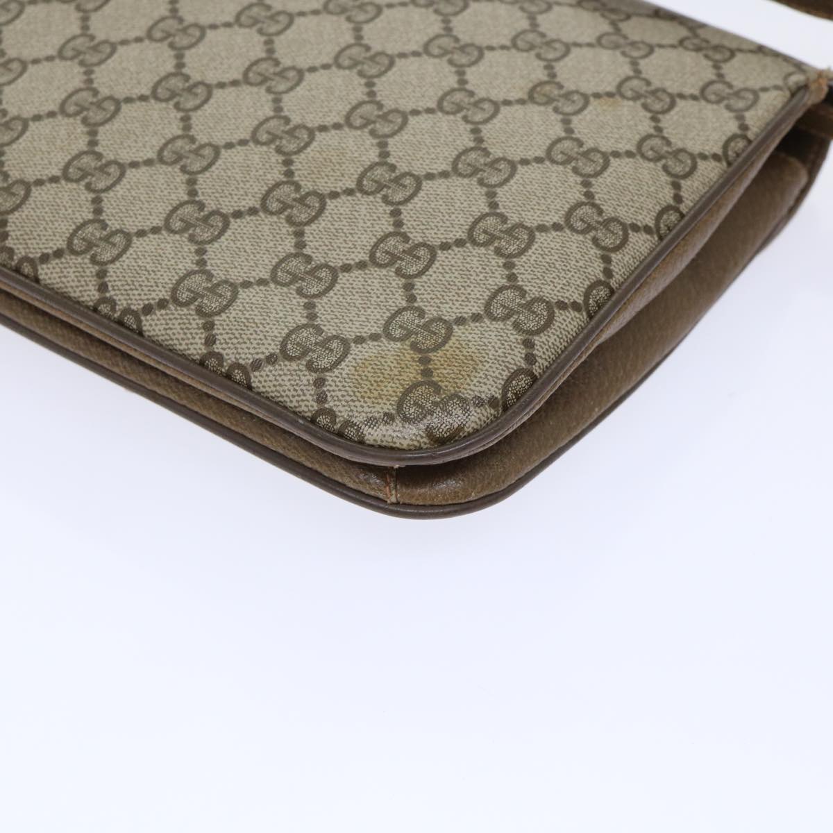GUCCI GG Canvas Shoulder Bag PVC Leather Beige 904•02•025 th3857