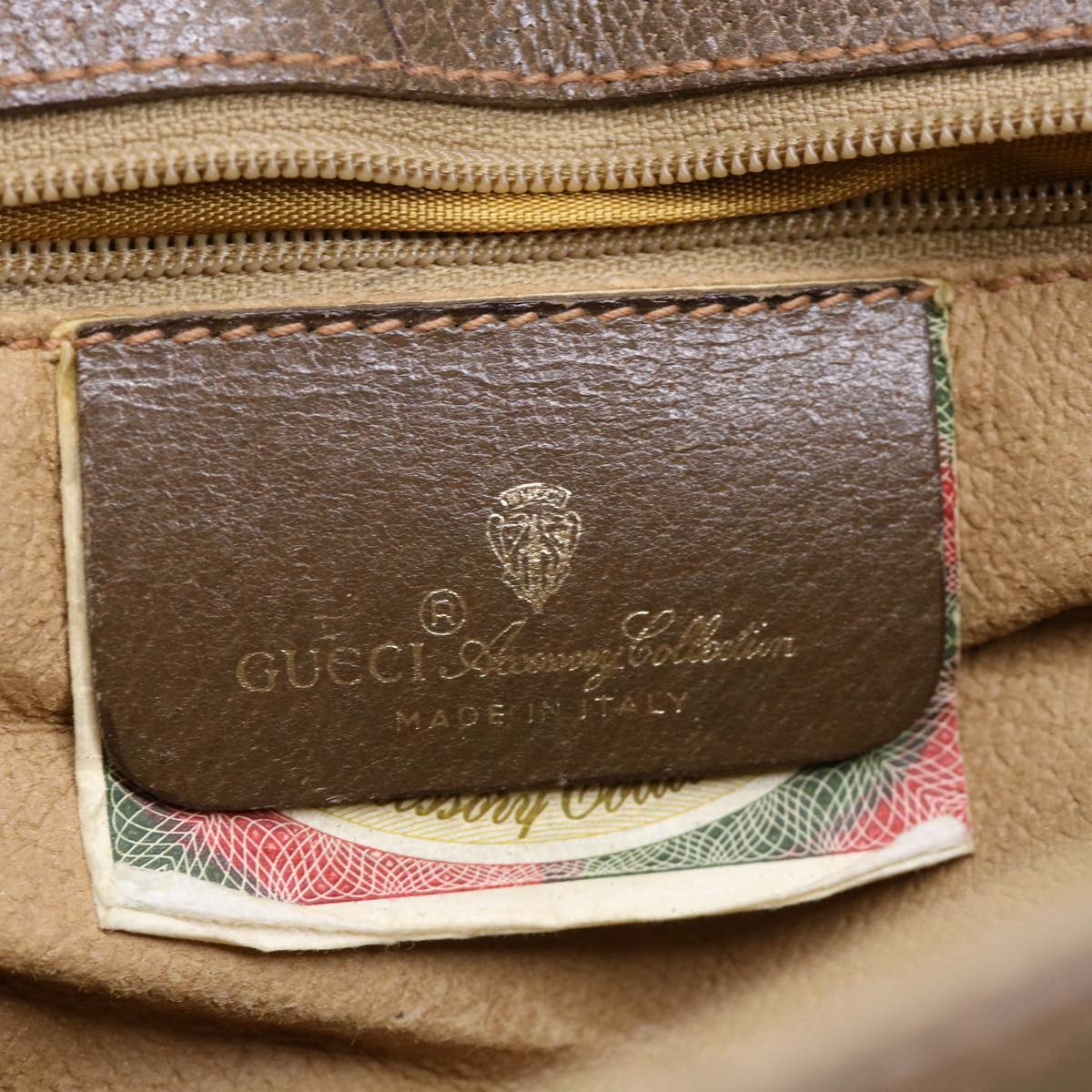GUCCI GG Canvas Shoulder Bag PVC Leather Beige 904•02•025 th3857