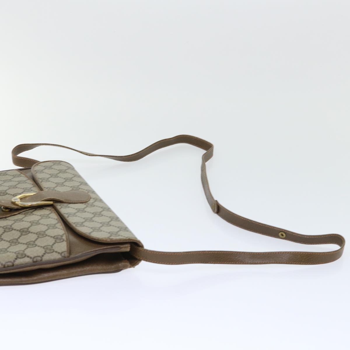 GUCCI GG Canvas Shoulder Bag PVC Leather Beige 904•02•025 th3857