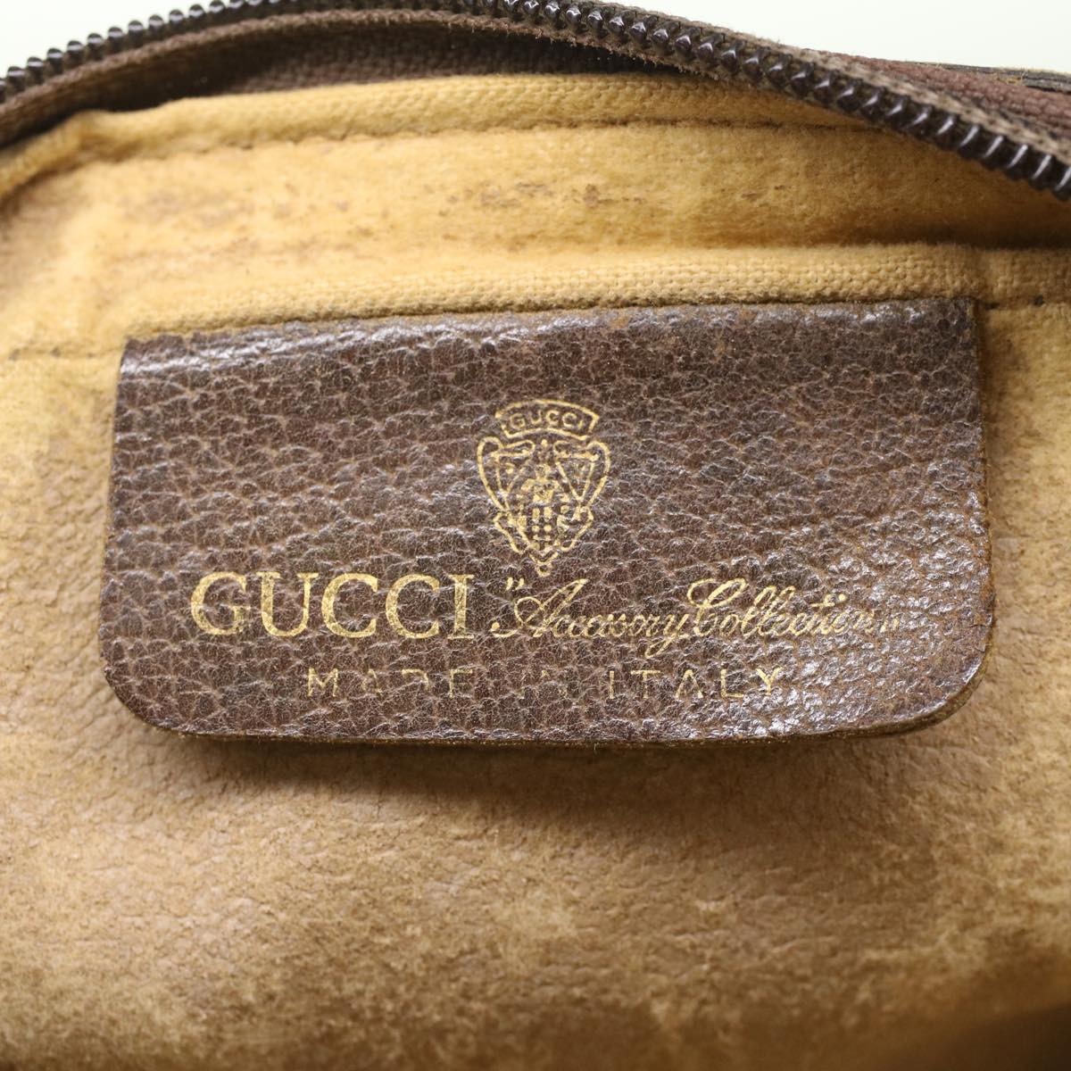 GUCCI GG Canvas Web Sherry Line Clutch Bag Beige Red 56•014•3553 th3861