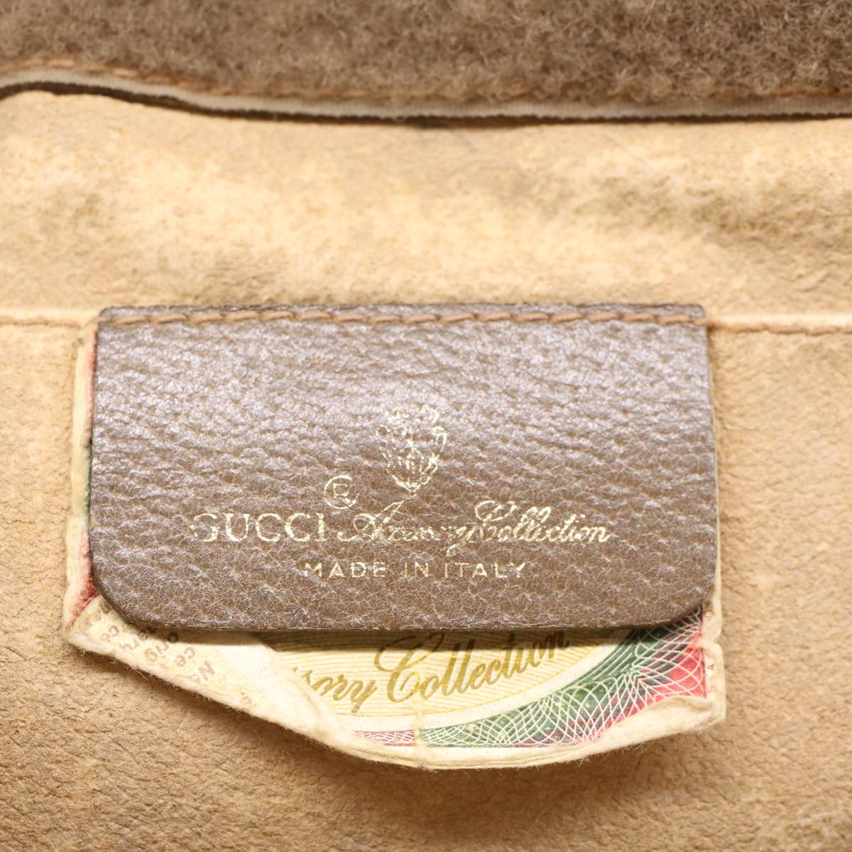 GUCCI GG Canvas Web Sherry Line Clutch Bag Beige Red 89•01•033 th3866