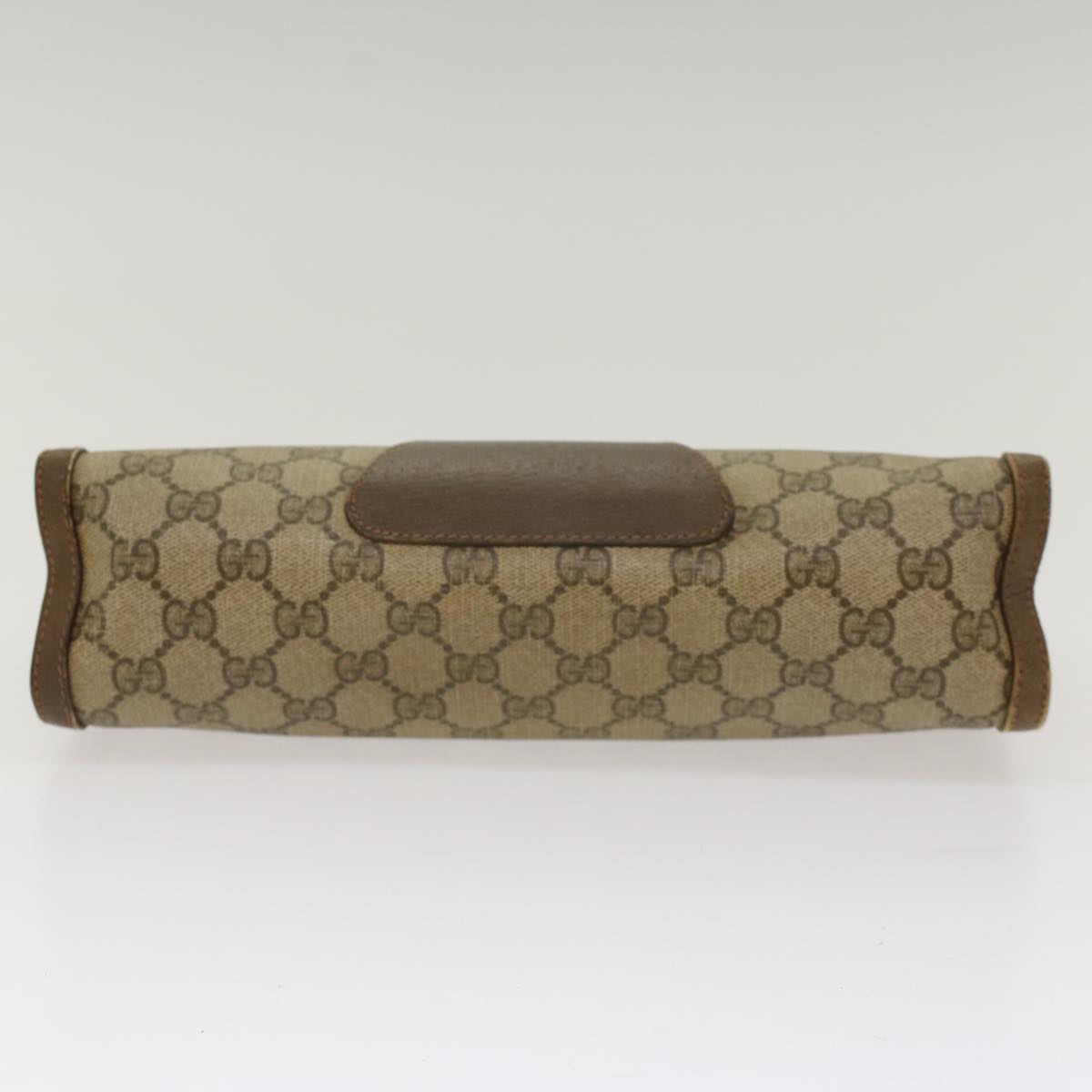 GUCCI GG Canvas Web Sherry Line Clutch Bag Beige Red 89•01•033 th3866