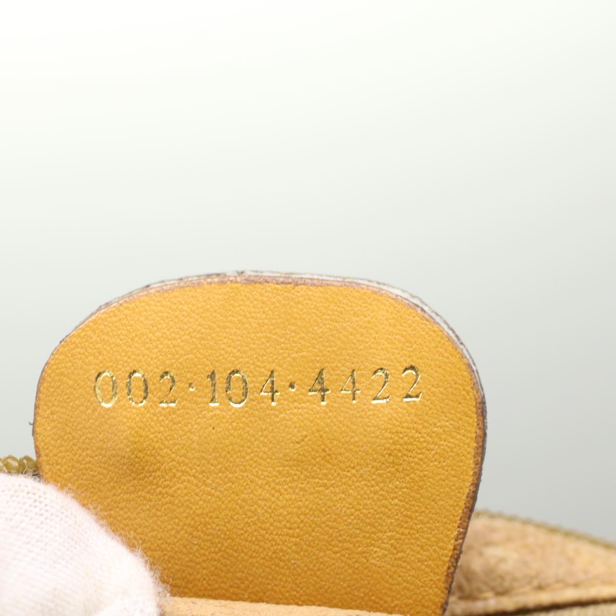 GUCCI Micro GG Canvas Boston Bag PVC Leather Beige th3903