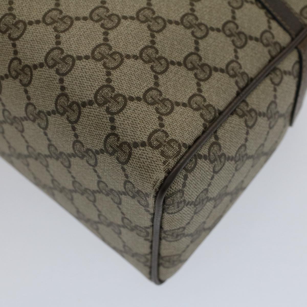 GUCCI GG Canvas Web Sherry Line Hand Bag Beige Red Green 39.02.053 th3932