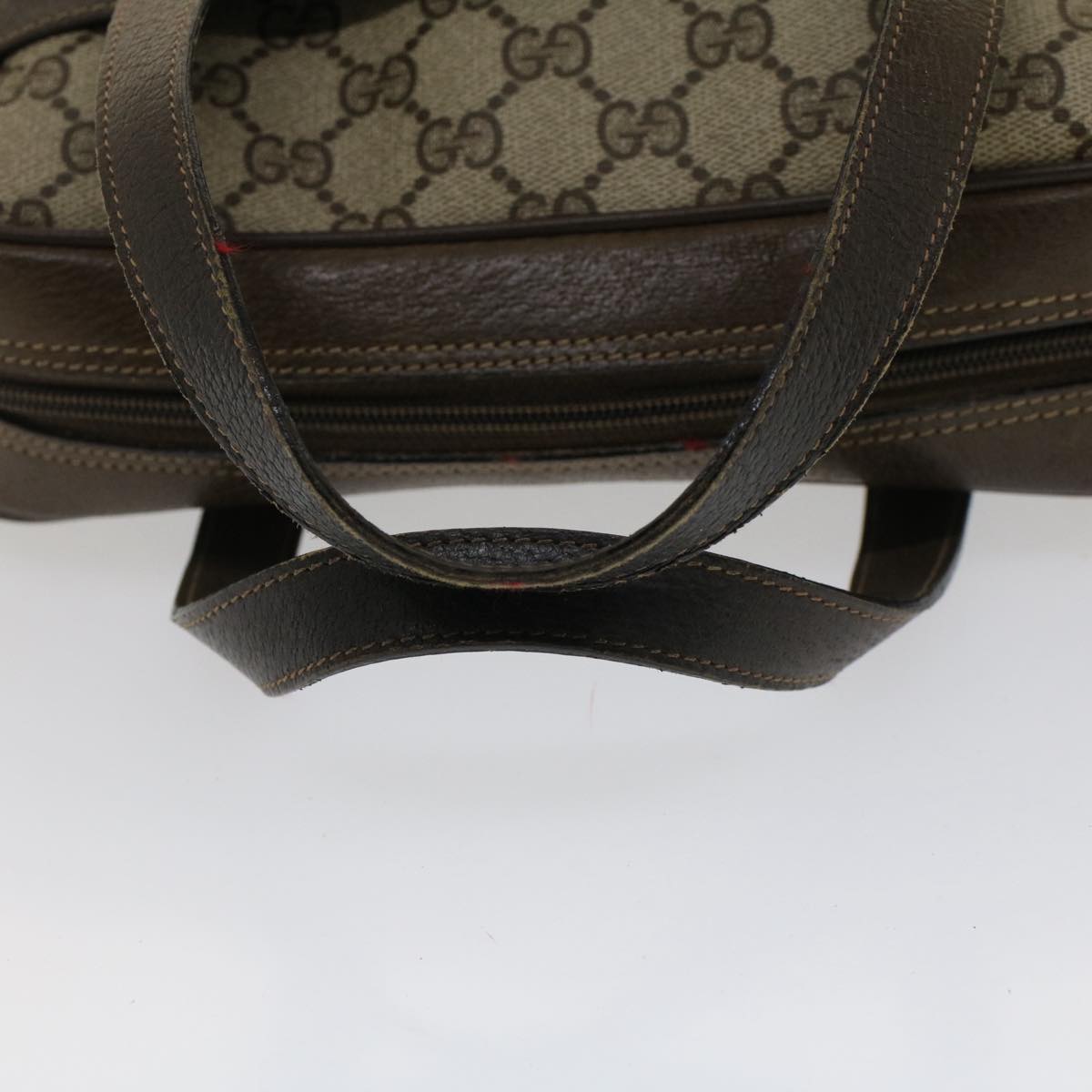 GUCCI GG Canvas Web Sherry Line Hand Bag Beige Red Green 39.02.053 th3932