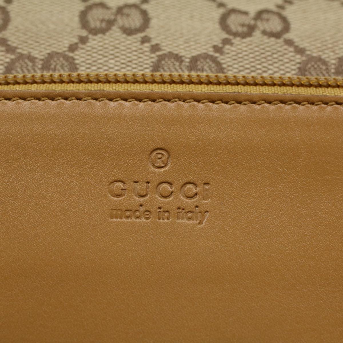 GUCCI GG Canvas Sherry Line Tote Bag Beige Red Brown 019.0401 th3976