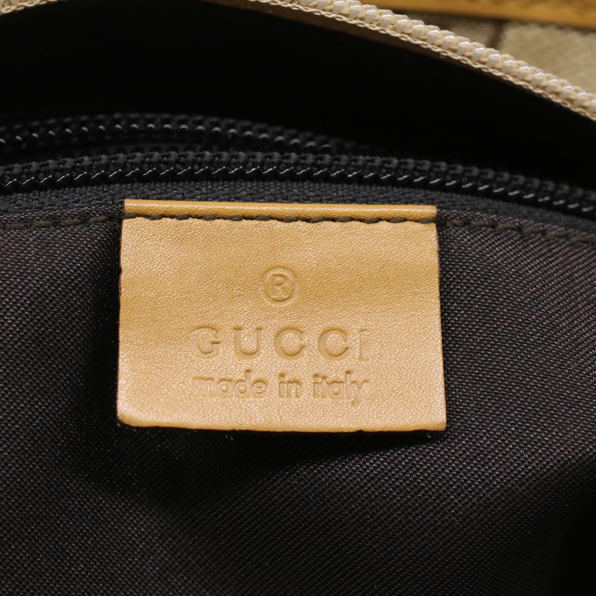 GUCCI GG Canvas Sherry Line Tote Bag Beige Red Brown 019.0401 th3976