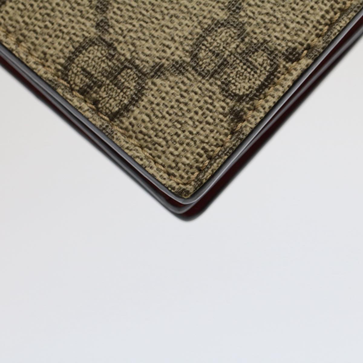 GUCCI GG Canvas Cherry Wallet PVC Leather Beige 476050 th3983