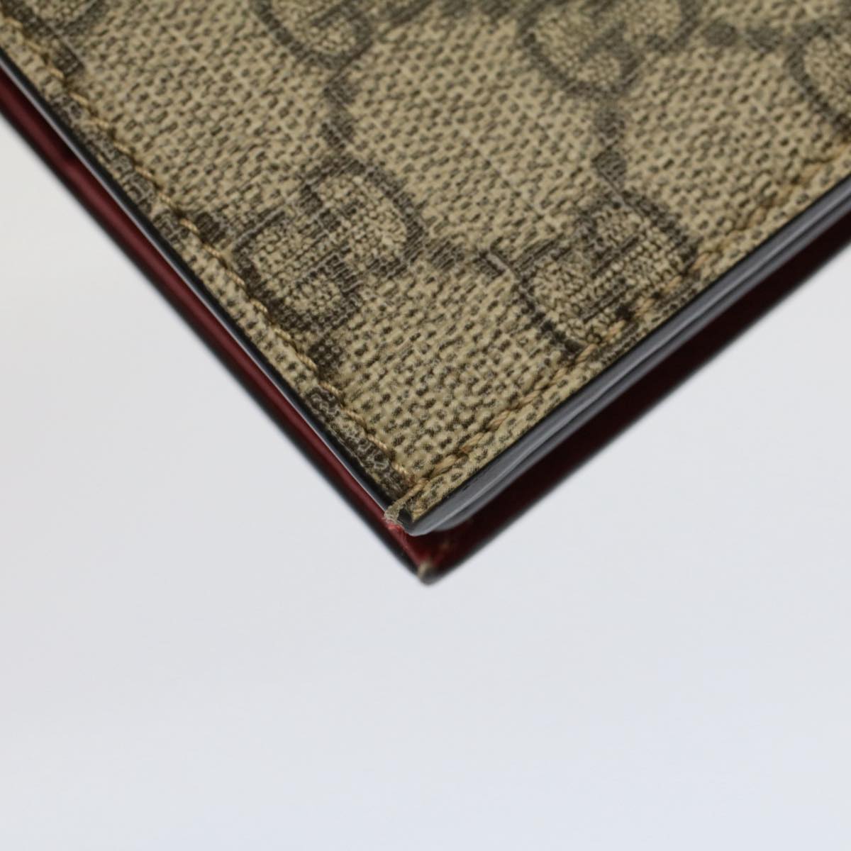 GUCCI GG Canvas Cherry Wallet PVC Leather Beige 476050 th3983