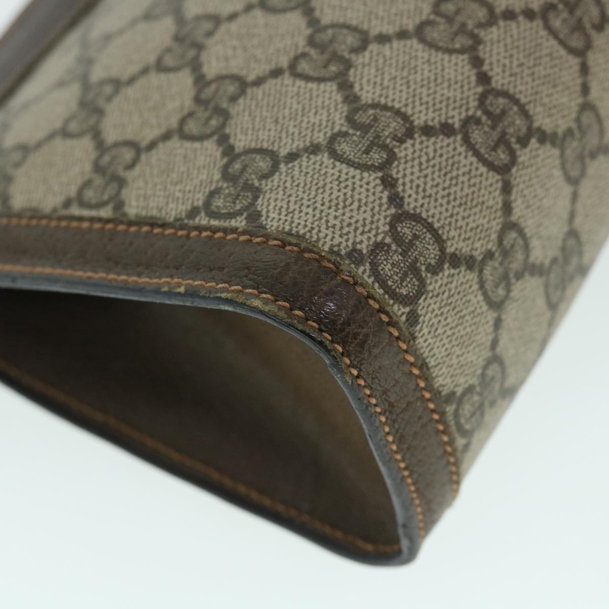 GUCCI GG Canvas Web Sherry Line Clutch Bag Beige Red Green 89 01 001 th3990