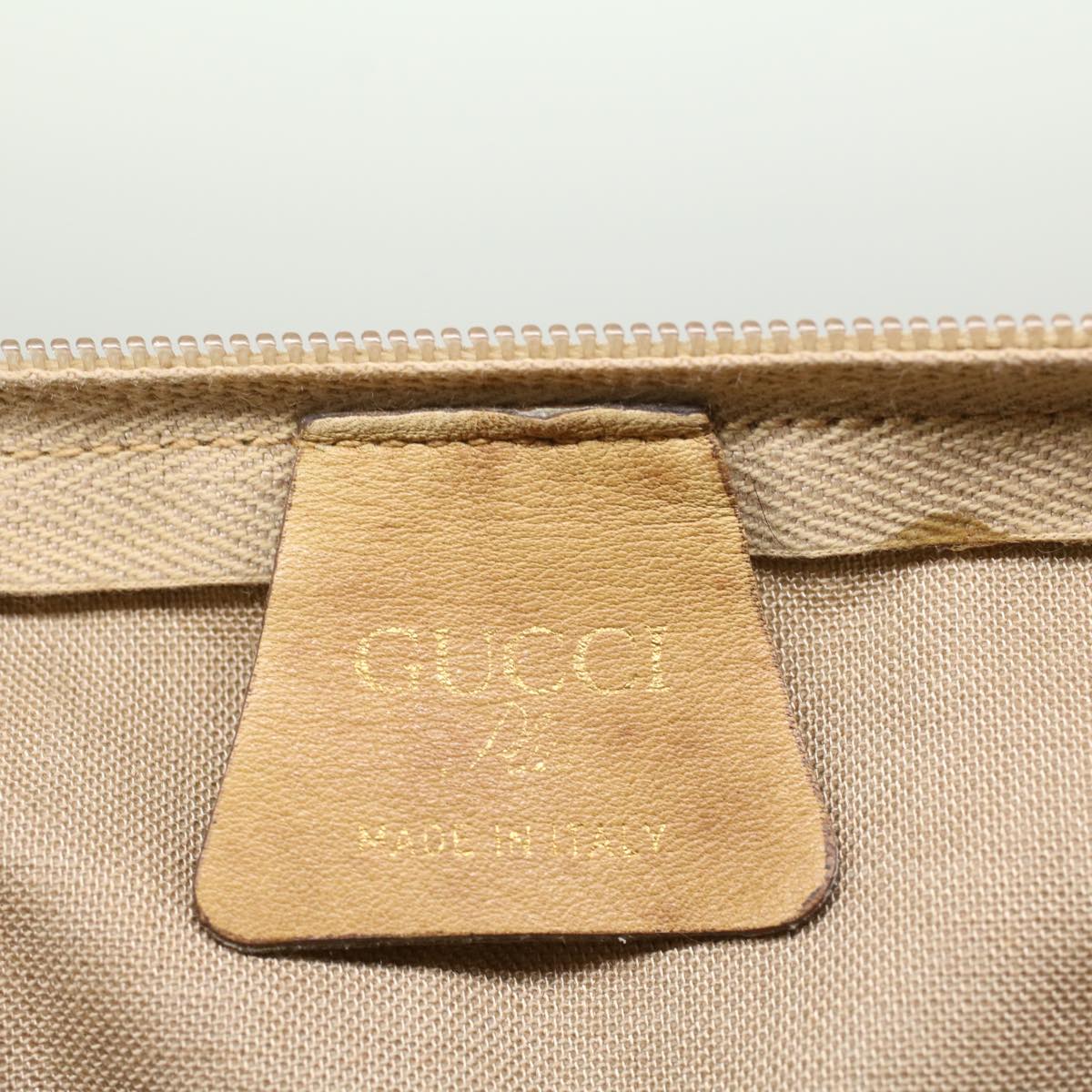 GUCCI GG Plus Canvas Web Sherry Line Hand Bag Beige Red Green th3991