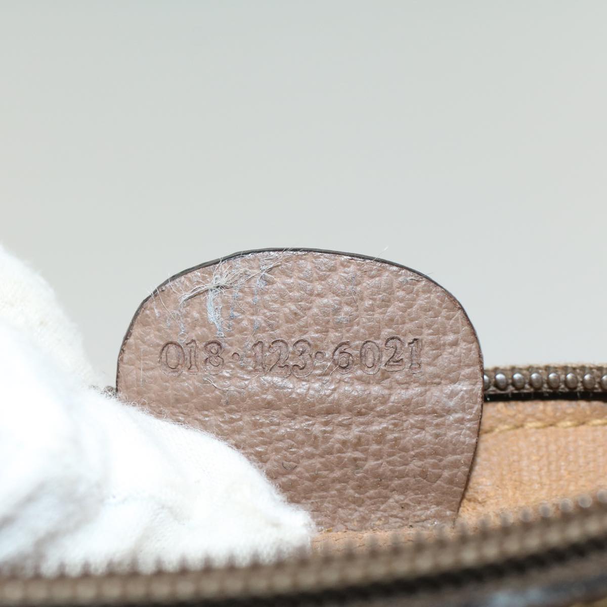 GUCCI GG Canvas Clutch Bag PVC Leather Beige 018 123 6021 th3993
