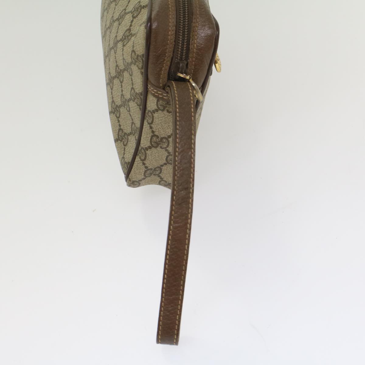GUCCI GG Canvas Clutch Bag PVC Leather Beige 018 123 6021 th3993