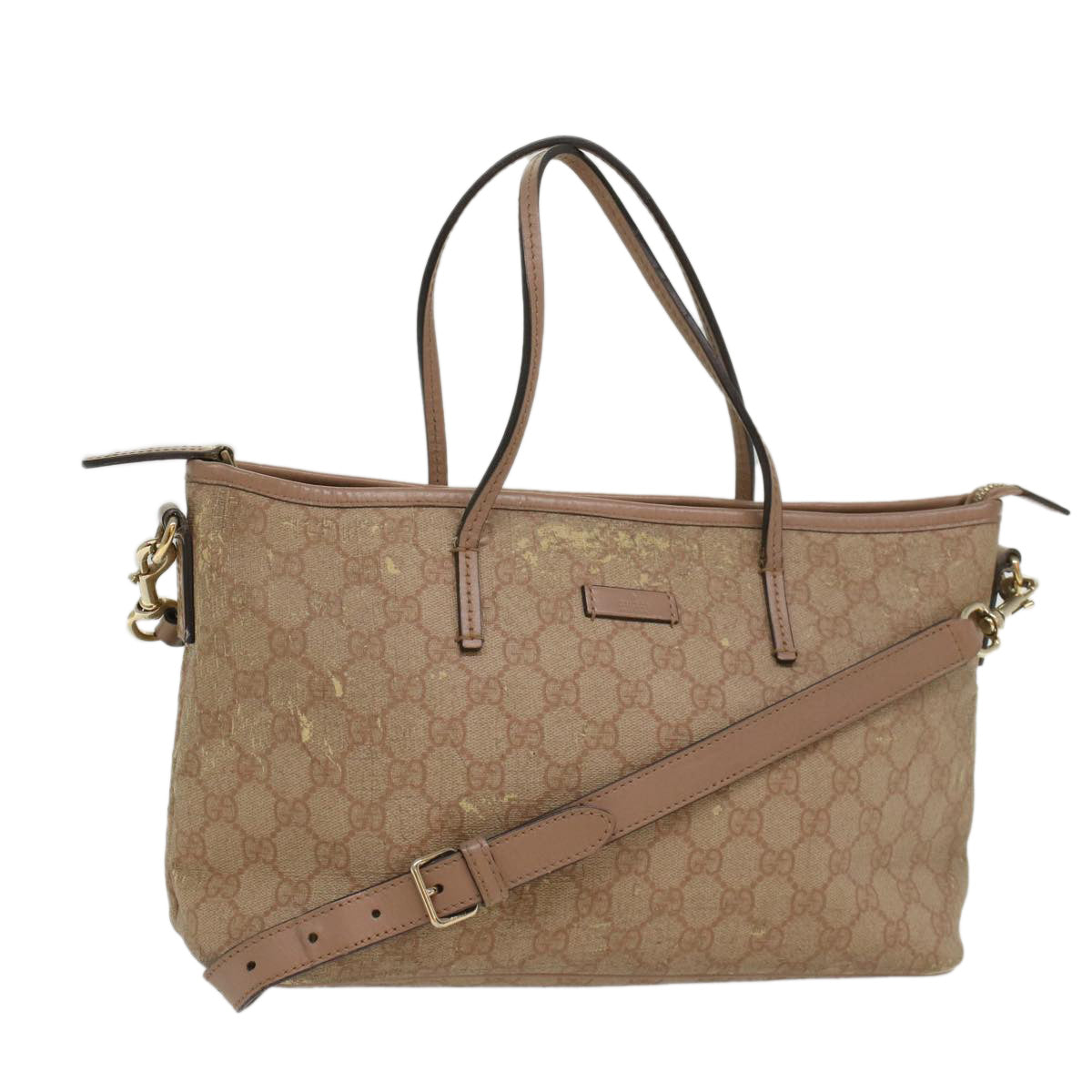 GUCCI GG Canvas Tote Bag 2way Pink 353439 th3999
