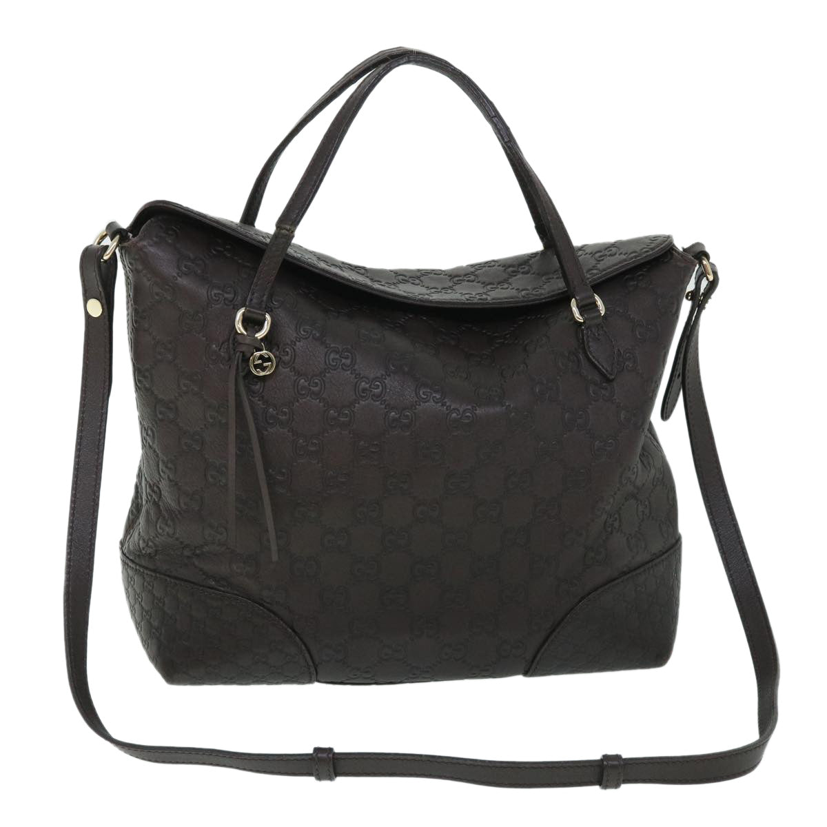 GUCCI GG Canvas Guccissima Shoulder Bag 2way Brown 353120 th4019