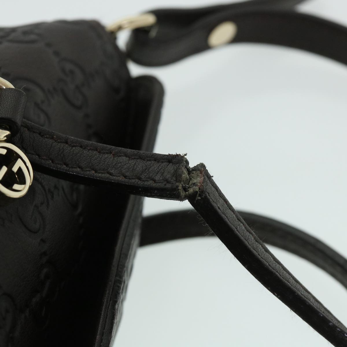 GUCCI GG Canvas Guccissima Shoulder Bag 2way Brown 353120 th4019