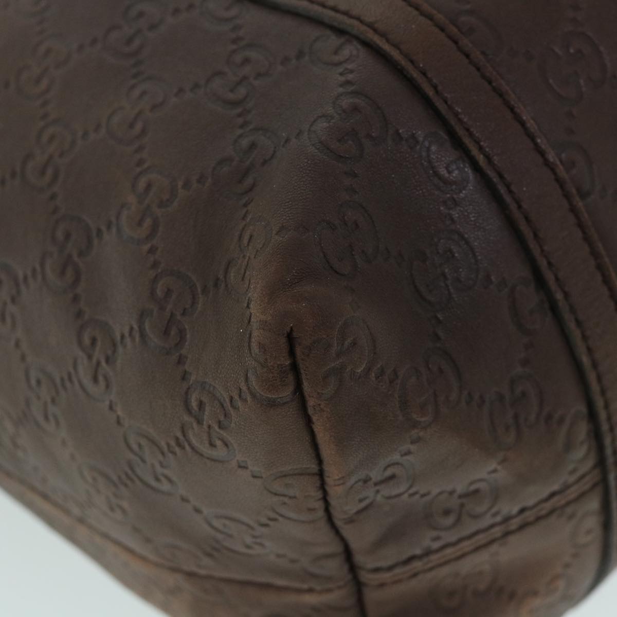 GUCCI GG Canvas Guccissima Shoulder Bag Brown 197953 th4020