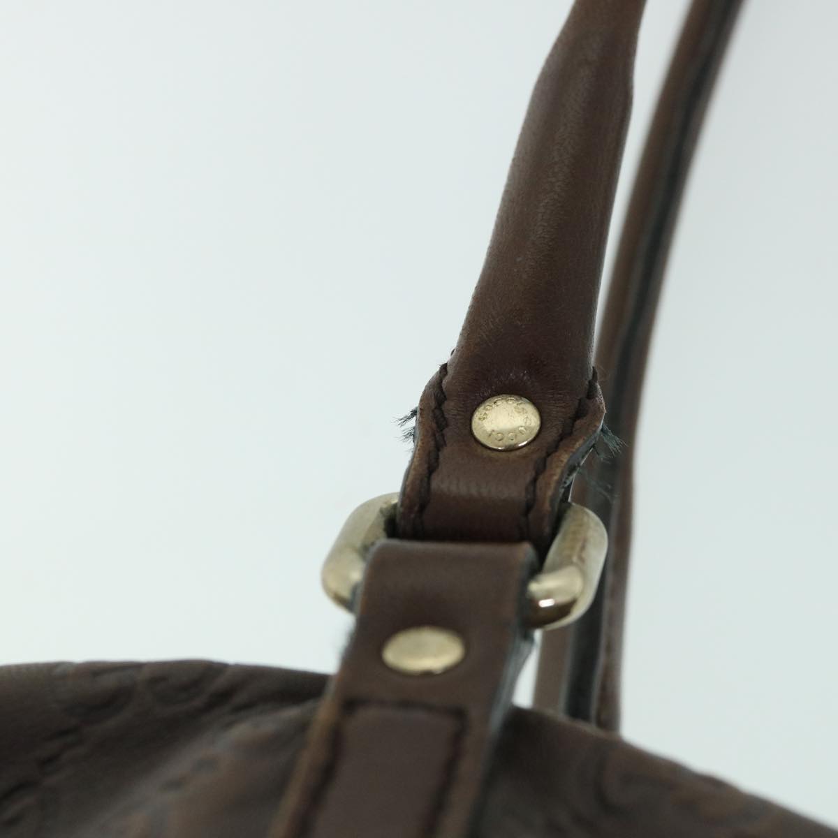 GUCCI GG Canvas Guccissima Shoulder Bag Brown 197953 th4020