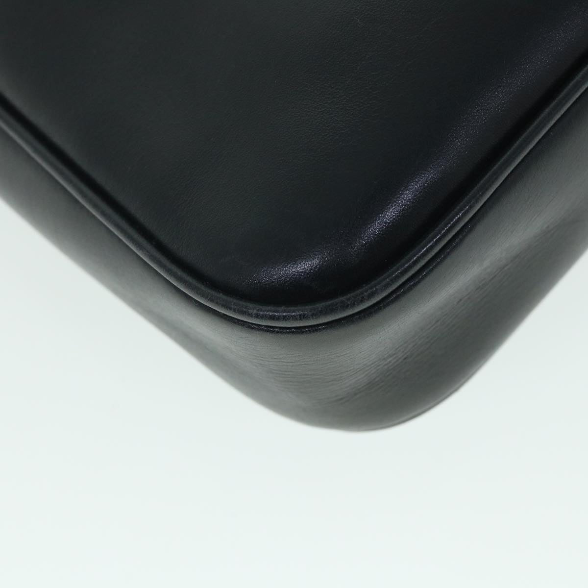 GUCCI Sherry Line Shoulder Bag Leather Black Red Navy th4022