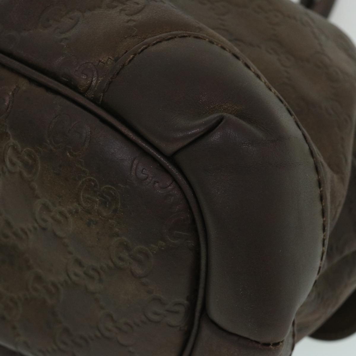 GUCCI GG Canvas Guccissima Hand Bag 2way Brown 247902 th4024