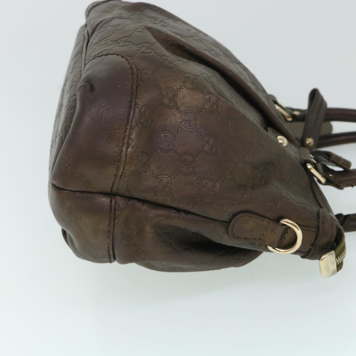 GUCCI GG Canvas Guccissima Hand Bag 2way Brown 247902 th4024