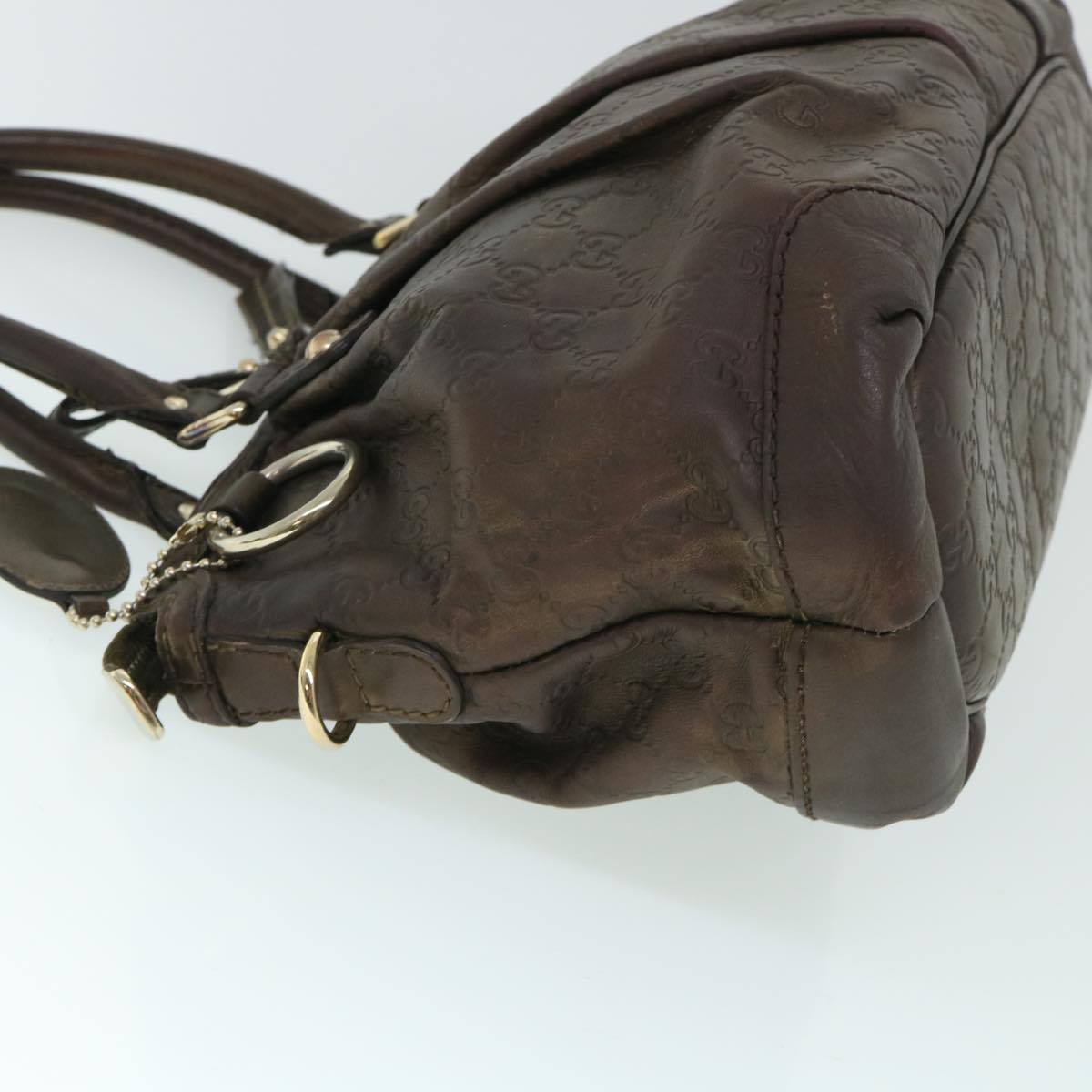 GUCCI GG Canvas Guccissima Hand Bag 2way Brown 247902 th4024