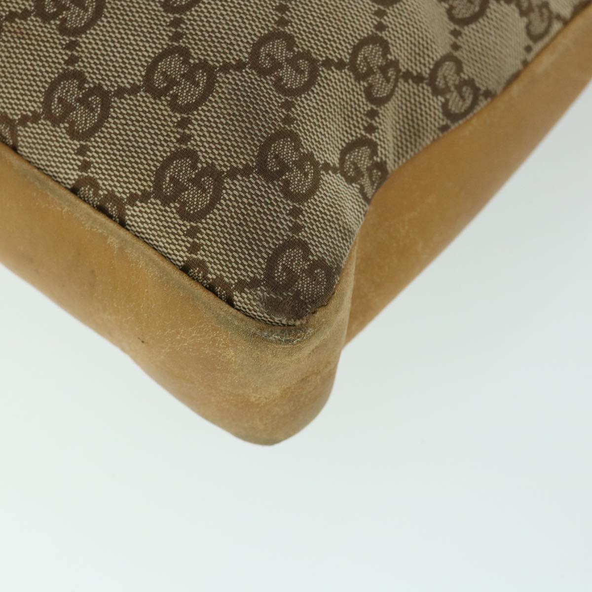 GUCCI GG Canvas Sherry Line Shoulder Bag Beige Red 001 4094 002113 th4031