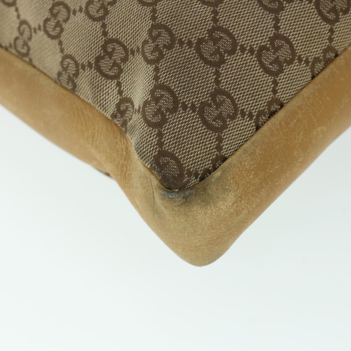 GUCCI GG Canvas Sherry Line Shoulder Bag Beige Red 001 4094 002113 th4031