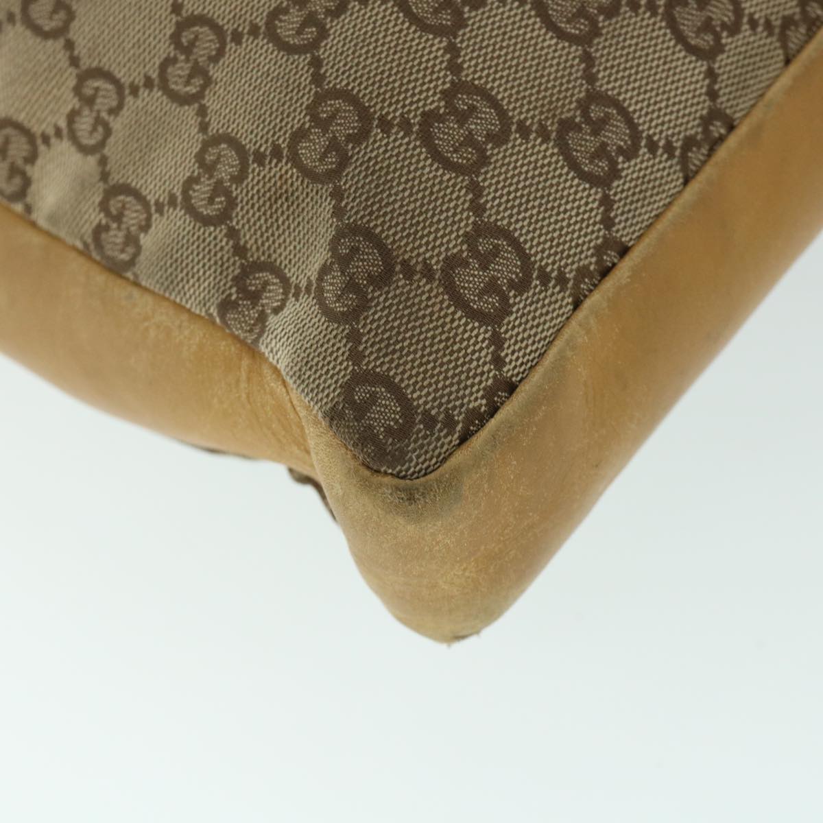GUCCI GG Canvas Sherry Line Shoulder Bag Beige Red 001 4094 002113 th4031