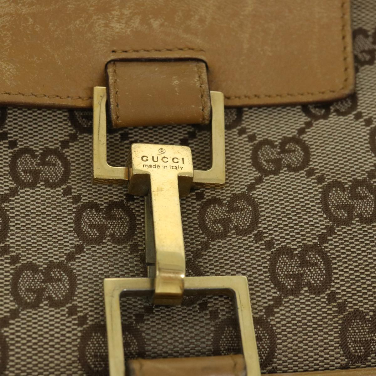GUCCI GG Canvas Sherry Line Shoulder Bag Beige Red 001 4094 002113 th4031