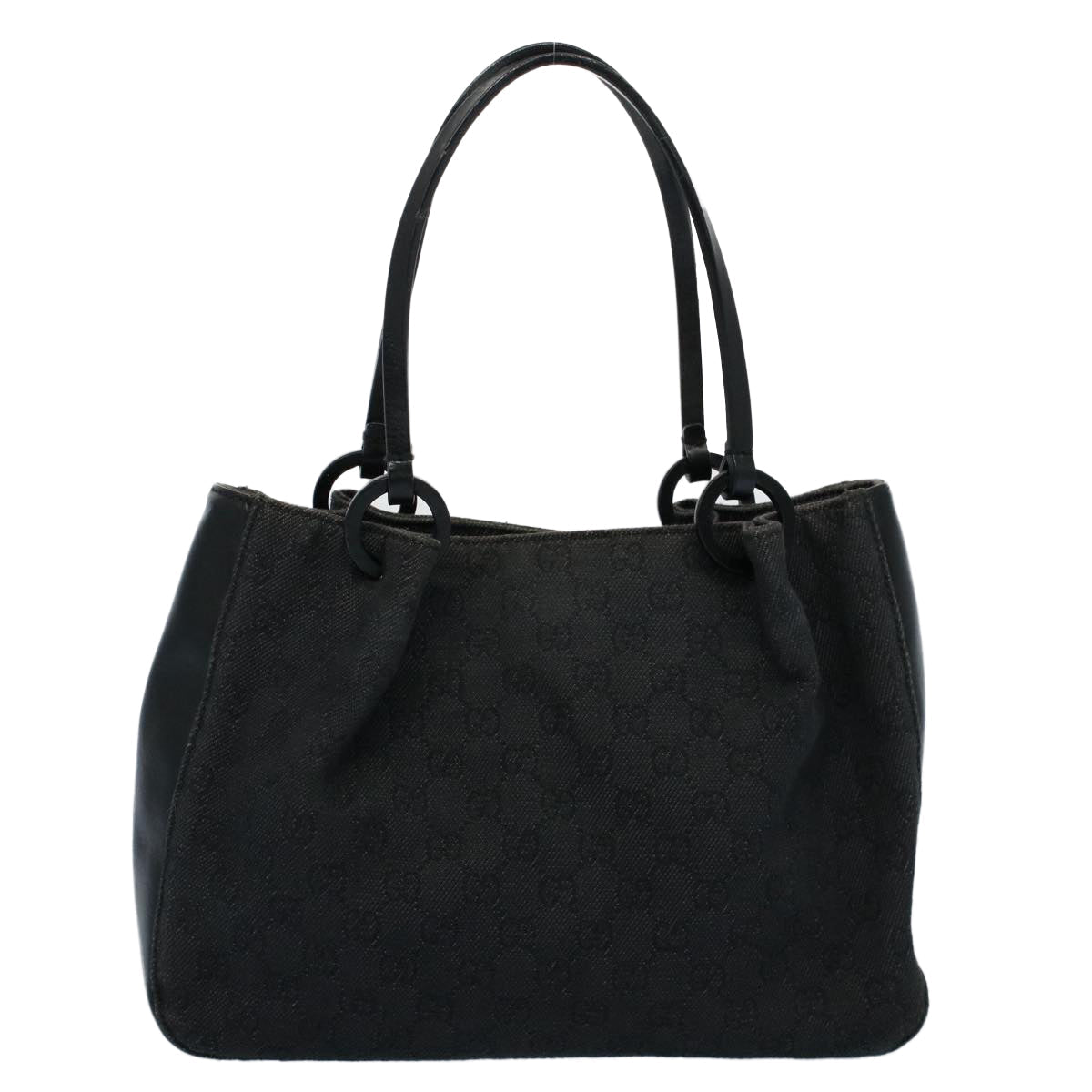GUCCI GG Canvas Shoulder Bag Black 101919 th4064