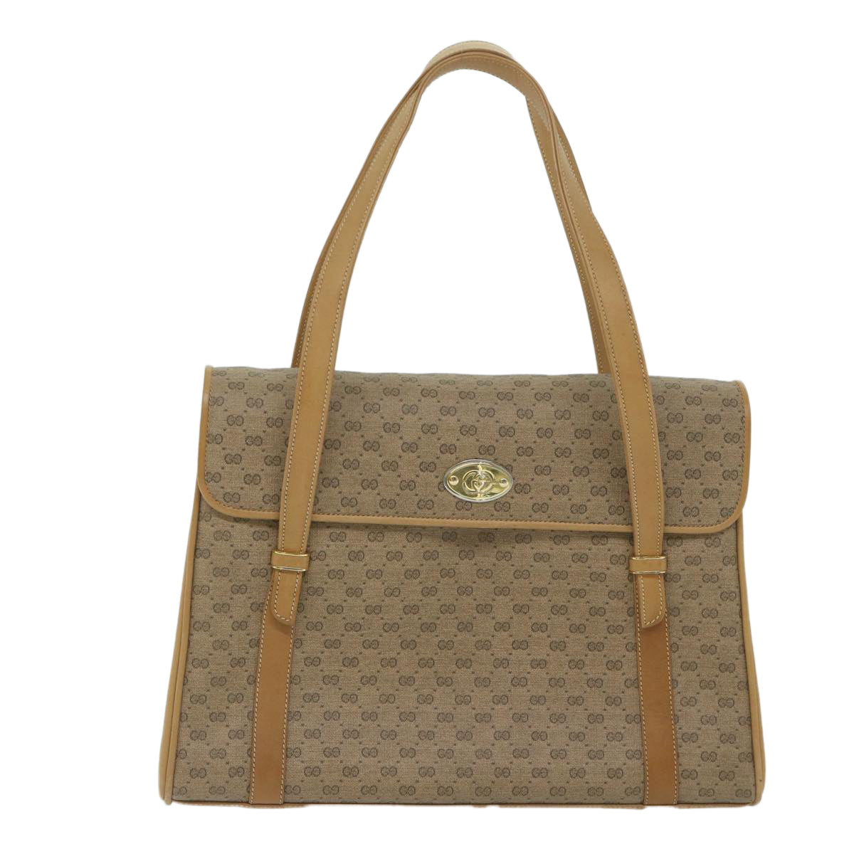 GUCCI Micro GG Supreme Hand Bag PVC Leather Beige 000 46 4857 th4354